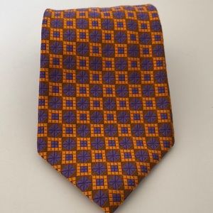Robert talbott silk orange and purple tie